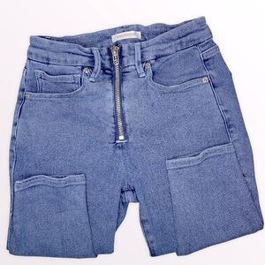 Good American Blue Mid Wash Good Waist High Rise Skinny Jeans Size 2/26